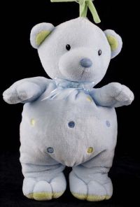 Carters Just One Year JOY Teddy Bear Musical Pull Plush Lovey